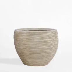 inny Donica ogrodowa okrągła beżowa 29 cm