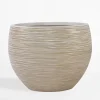 inny Donica ogrodowa okrągła beżowa 38 cm
