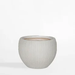 inny Donica ogrodowa okrągła biała 22 cm