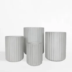 inny Donica ryflowana 30x30x41 cm biała