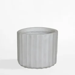 inny Donica ryflowana 24x24x21 cm biała