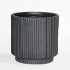 Donice, Osłonki I Kwietniki|inny Donica ryflowana 45x45x45 cm czarna