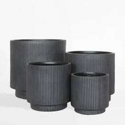Donice, Osłonki I Kwietniki|inny Donica ryflowana 45x45x45 cm czarna
