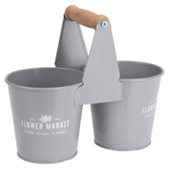 Donice, Osłonki I Kwietniki| Doniczka metalowa podwójna 20 CM *mix