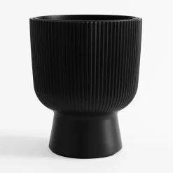 inny Doniczka z wkładem antracytowa MILLY 29,8x36,5 cm