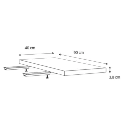 Stoły|FORTE Dostawka do stołu MODUL biała