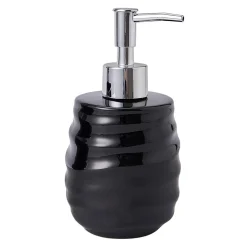 Dozownik do mydła ceramiczny czarny 17 cm