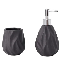 Akcesoria Łazienkowe|Akcesoria Łazienkowe| Dozownik do mydła w płynie ceramiczny czarny 15,2 cm