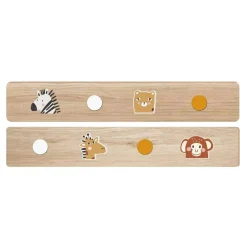 Wieszaki, Półki Tekstylne, Organizery| Drewniany wieszak ścienny ZWIERZĄTKA MIX 45x50 cm