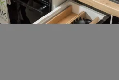 Wkłady Do Szuflad|Wyposażenie Szuflad| Drewniany wkład na sztućce Q-WOOD moduł E 9,8 cm