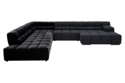 Designwerk Duży narożnik u-kształtny czarny TEMPLE