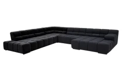 Designwerk Duży narożnik u-kształtny czarny TEMPLE