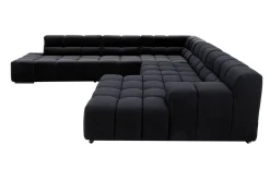 Designwerk Duży narożnik u-kształtny czarny TEMPLE