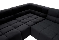 Designwerk Duży narożnik u-kształtny czarny TEMPLE