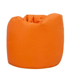 Dzieci Duży worek sako z pomarańczowej ekoskóry MEGA