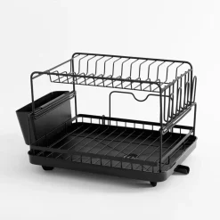 Suszarki I Ociekacze|inny Dwupoziomowa suszarka na naczynia czarna 44,3x33x26,8 cm