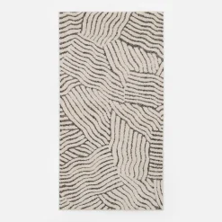 Chodniki|Dywany Z Krótkim Włosiem|inny Dywan abstrakcyjny beżowo-czarny DEUS 80x150 cm