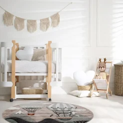 Dzieci inny Dywan BOND KIDS, balony, beżowo-zielony, okrągły, 120 cm