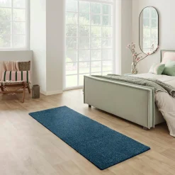 Dywany Z Krótkim Włosiem| Dywan ciemnoniebieski CLEVER 67x180 cm