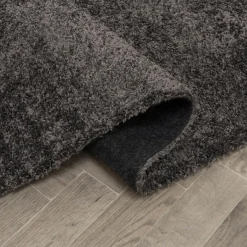 Dywany Do Prania W Pralce|Dywany Z Krótkim Włosiem| Dywan ciemnoszary REBOUND 60x115 cm