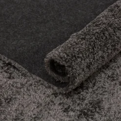 Dywany Do Prania W Pralce|Dywany Z Krótkim Włosiem| Dywan ciemnoszary REBOUND 60x115 cm