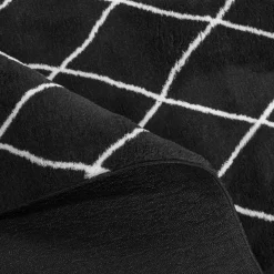 Dywan czarny KRATKA SOLAR 200x290 cm