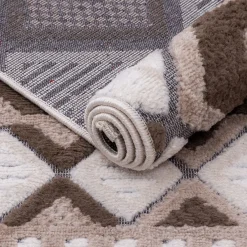 Chodniki|Dywany Z Krótkim Włosiem| Dywan 3D w romby COTTONE 80x150 cm