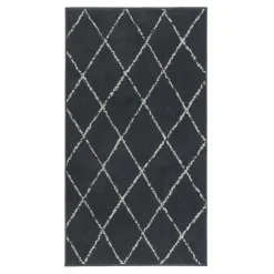 Dywan do przedpokoju antracytowy GEOMETRY 80x150 cm