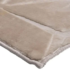 inny Dywan do przedpokoju geometryczny beżowy TULSA 80x150 cm