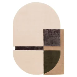 Dywany Wełniane|Dywany Z Krótkim Włosiem| Dywan do salonu wełniany kremowo-brązowy ELEMENTS 120x170 cm