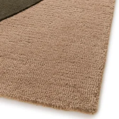 Dywany Wełniane|Dywany Z Krótkim Włosiem| Dywan do salonu wełniany kremowo-brązowy ELEMENTS 120x170 cm