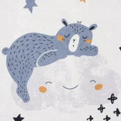 Dywany Do Prania W Pralce|Dywany Dziecięce|inny Dywan drukowany biały BEAR PETRA 160x230 cm