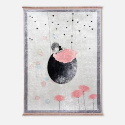 Dywany Do Prania W Pralce|Dywany Dziecięce|inny Dywan drukowany różowy ZALA PETRA 160x230 cm