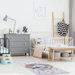 Dzieci inny Dywan drukowany wielokolorowy UNI PETRA 80x140 cm