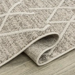 Dywan etno w romby beżowy PAULA 80x150 cm