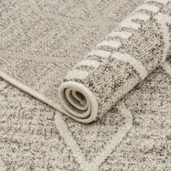 Dywan etno w romby beżowy PAULA 80x150 cm