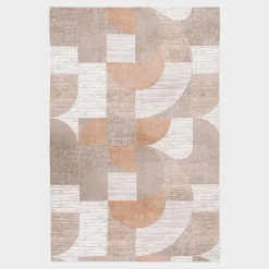 Dywany Z Krótkim Włosiem| Dywan geometryczny beżowy BRILO 200x290 cm