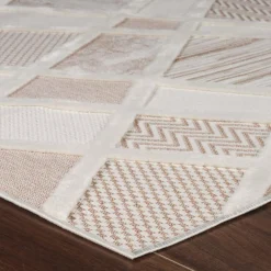 inny Dywan geometryczny beżowy MADERA 120x170 cm