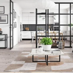 Dywany Z Krótkim Włosiem| Dywan geometryczny beżowyBRILO 160x230 cm