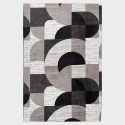 Dywan geometryczny biało-czarny BRILO 200x290 cm