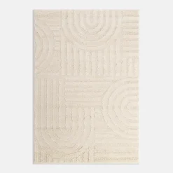 Dywany Z Krótkim Włosiem|inny Dywan geometryczny biało-kremowy MONTY 160x230 cm