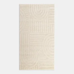 Dywany Z Krótkim Włosiem|inny Dywan geometryczny biało-kremowy MONTY 80x150 cm