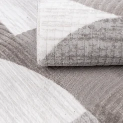 Dywan geometryczny brązowoszary BRILO 160x230 cm