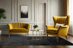 inny Dywan geometryczny czarny TULSA 120x170 cm