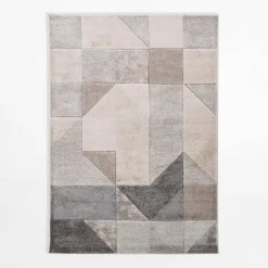 inny Dywan geometryczny KERY, beżowo-szary, 200x290 cm