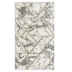 Dywan geometryczny kremowy SUNSET 80x150 cm