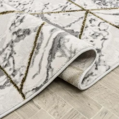 Dywan geometryczny kremowy SUNSET 80x150 cm