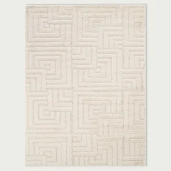 inny Dywan geometryczny kremowy LA CASA 3D 200x290 cm