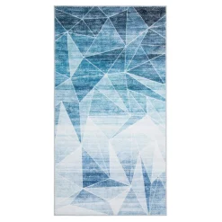 inny Dywan geometryczny niebieskie trójkąty PUERTO 80x150 cm
