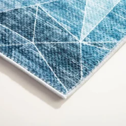 inny Dywan geometryczny niebieskie trójkąty PUERTO 80x150 cm